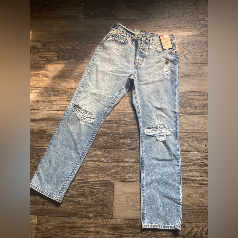 Levi's Light Blue Low Rise Loose Jeans 501